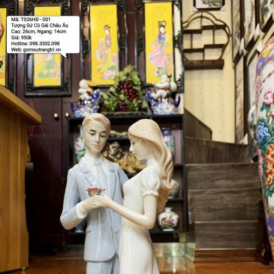 Tượng Sứ Cô Gái Châu Âu